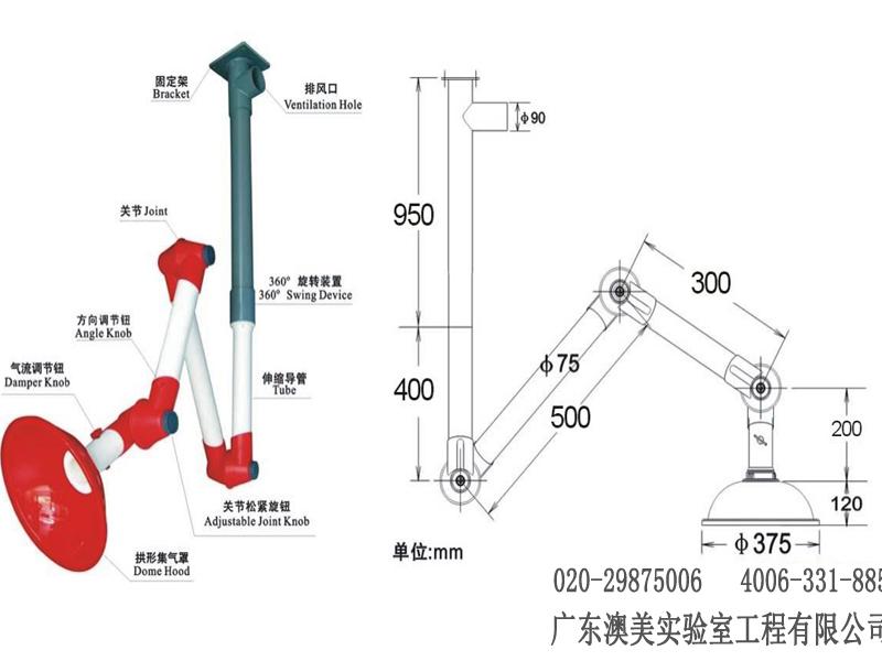 實(shí)驗(yàn)室萬(wàn)象排氣罩 實(shí)驗(yàn)室排風(fēng) 實(shí)驗(yàn)室通風(fēng) 實(shí)驗(yàn)室排氣系統(tǒng) 實(shí)驗(yàn)室配件 廣東實(shí)驗(yàn)室廠家 實(shí)驗(yàn)室廣東澳美3068實(shí)驗(yàn)室配件